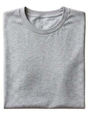 Men's Plain Crew Neck T-Shirt Solid Light Heather Gray Short Sleeve Tee S-XL